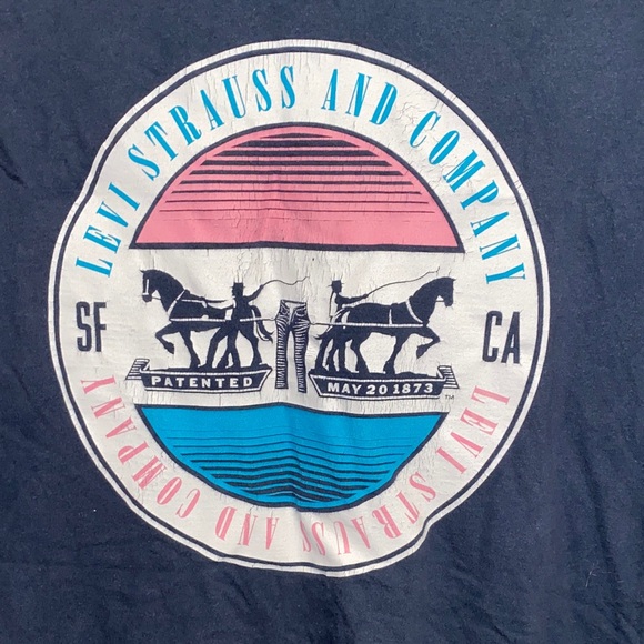 Levi's Medium Navy Blue Two-Horse Pull Logo - Picture 4 of 12